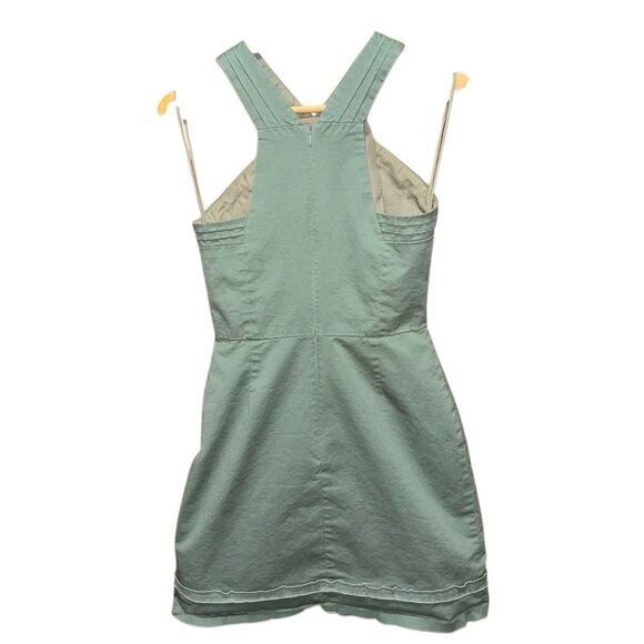 Greylin Mikal Grommet Lace Up Dress Olive Green Size XS Mini Halter - Picture 5 of 7